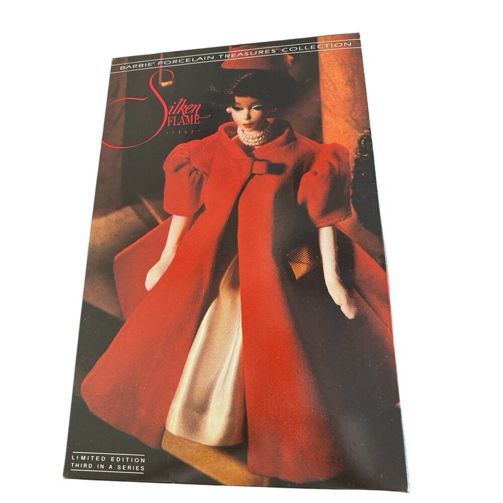 Barbie Porcelain Treasures Silken Flame #1249 1998 Doll Mattel Limited Edition